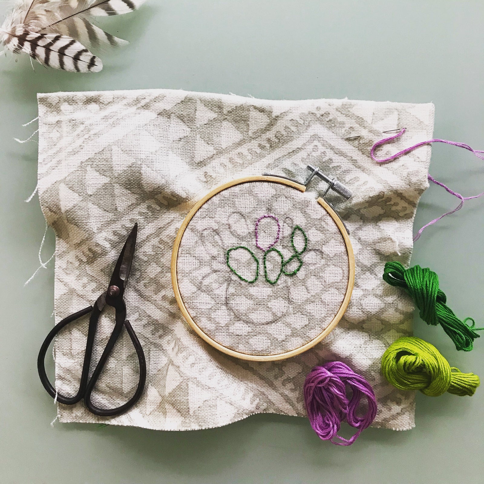 thumbnail image 2 of QENWKXZ 6Pcs Embroidery Kit For Kids DIY Key Chain Cross 2 of 14